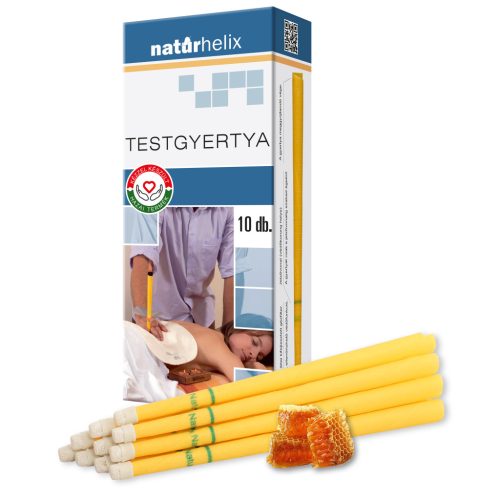Testgyertya Natúr 10db-os