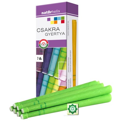 Csakragyertya Szív / Zöld 7db-os